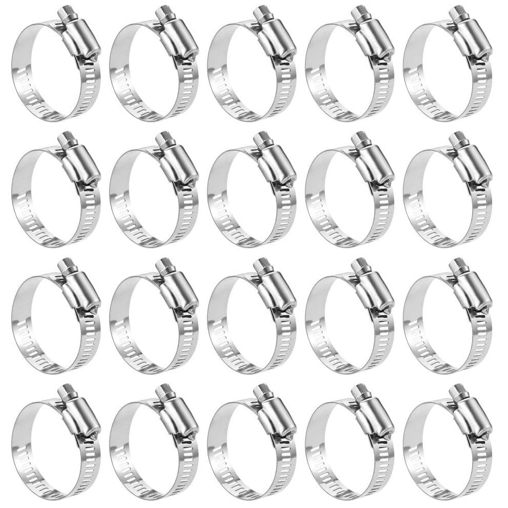 Drain Pipe Clip - 20PCS 304 Stainless Steel Hose Clamp