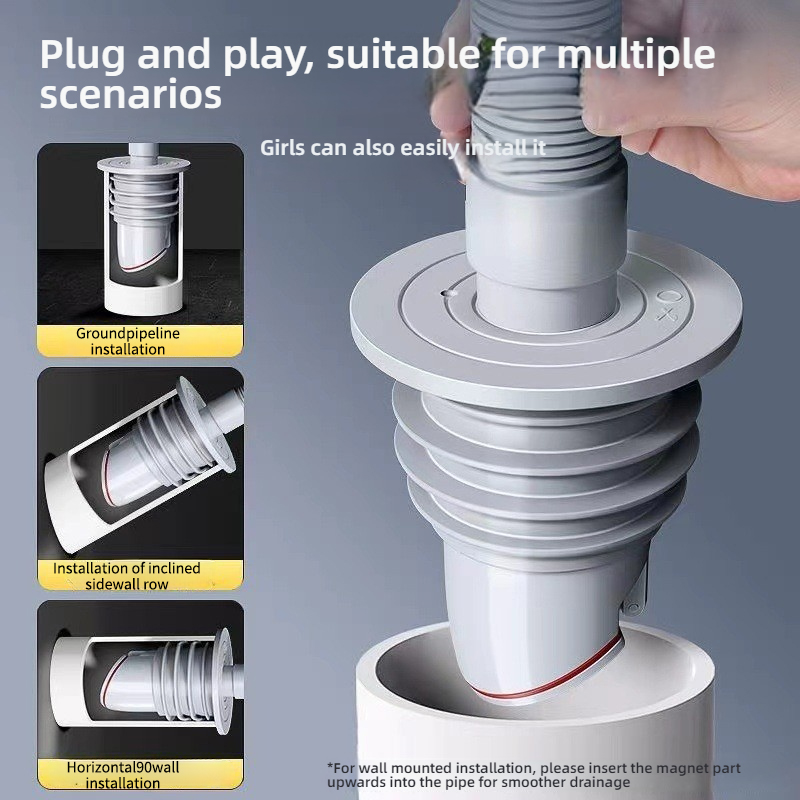 Silicone Bathroom Sewer Seal R - مراجعة Drain Pipe Clip وسعره