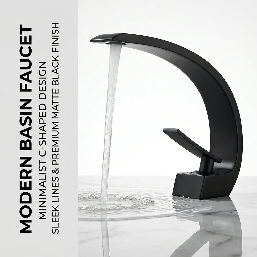 Matte Black Bathroom Faucet, A - مراجعة Silicone Tap Washer وسعره