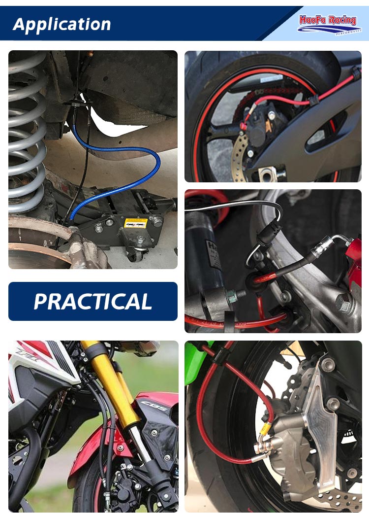 AN3 Motorcycle PTFE Brake Line - مراجعة Flexible Hose Braided وسعره