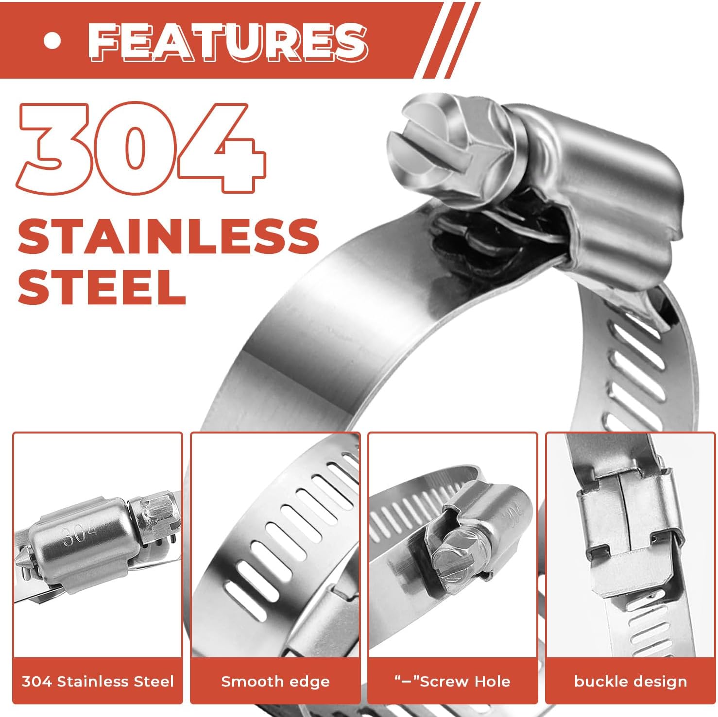 20PCS 304 Stainless Steel Hose - مراجعة Drain Pipe Clip وسعره