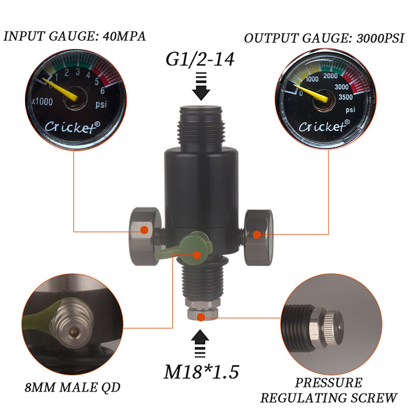 HPA Scuba M18*1.5 Pressure Reg - مراجعة Float Ball Valve وسعره