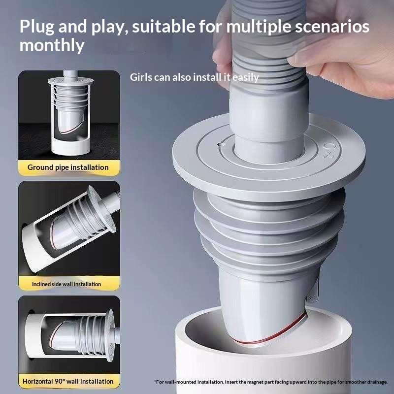 &Bathroom Sewer Seal Ring Anti - مراجعة Drain Pipe Clip وسعره