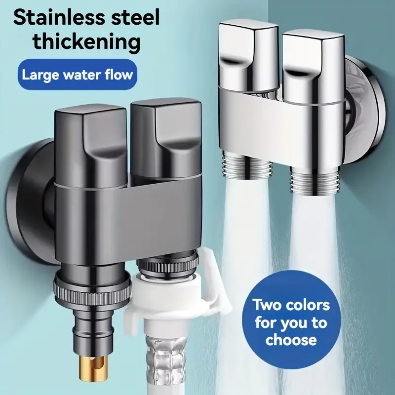 Stainless steel double outlet  - مراجعة Toilet Fill Valve وسعره