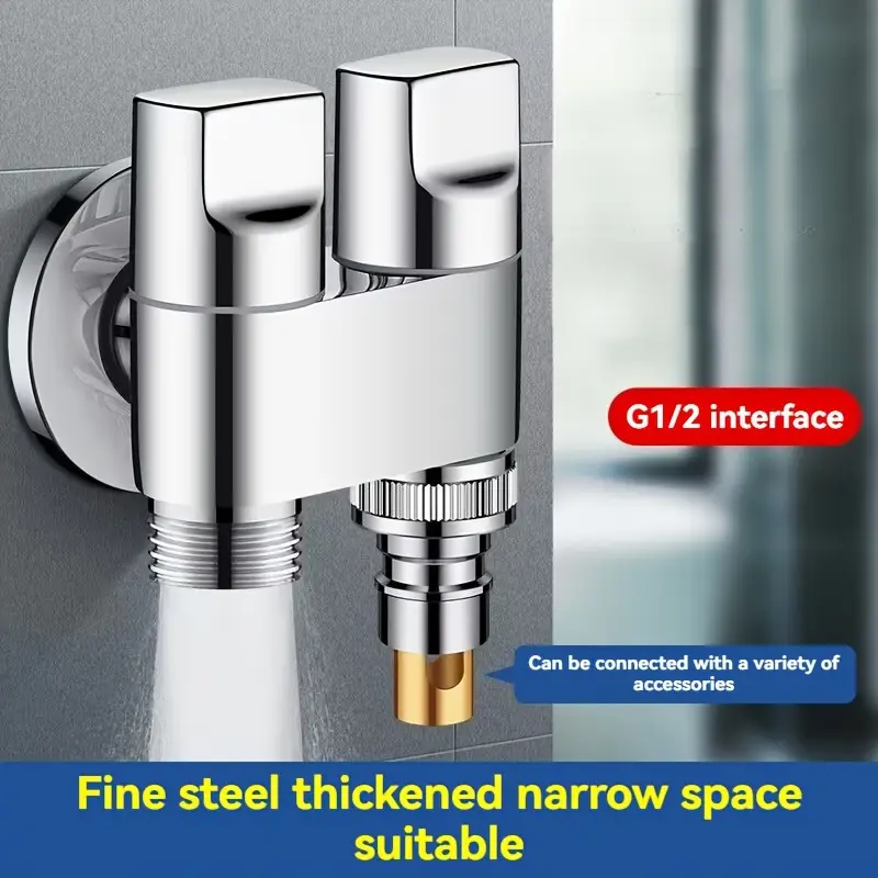 Stainless steel double outlet  - مراجعة Toilet Fill Valve وسعره