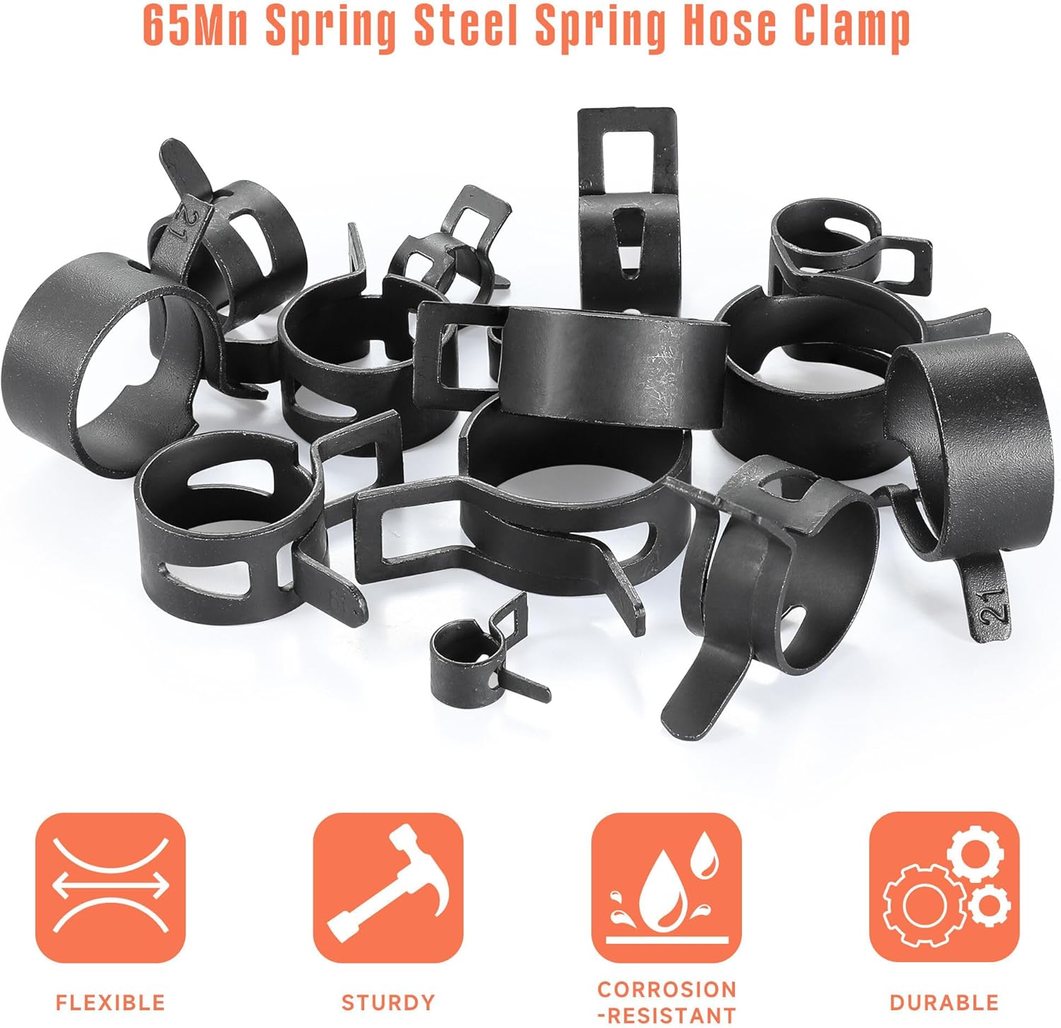 24pcs Hose Spring Clamp Clips  - مراجعة Drain Pipe Clip وسعره