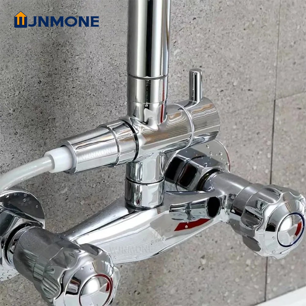 Black Silver 3 Way T-Adapter D - مراجعة Shower Valve Cartridge وسعره