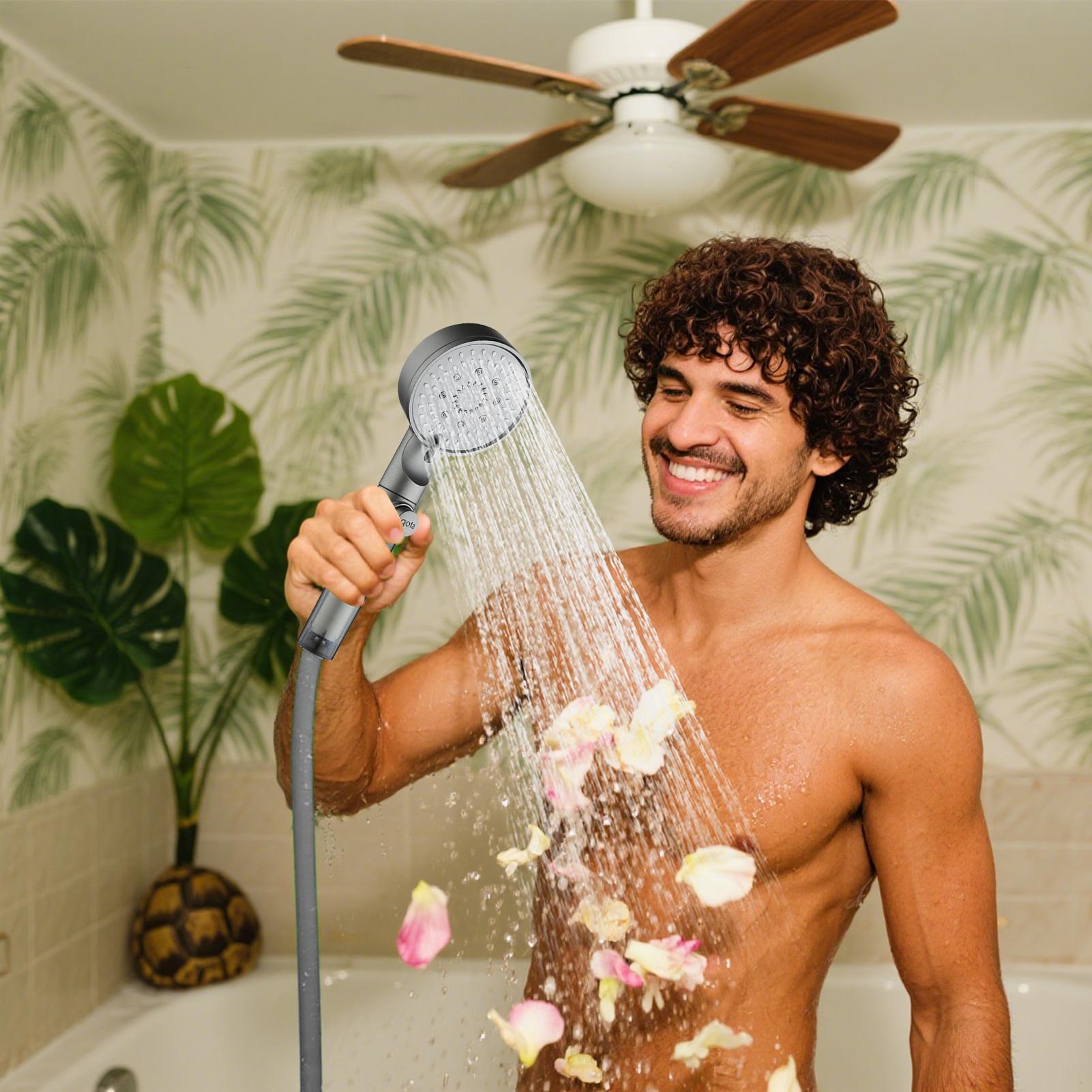 New Shower Head 5 Modes Filter - مراجعة Silicone Tap Washer وسعره