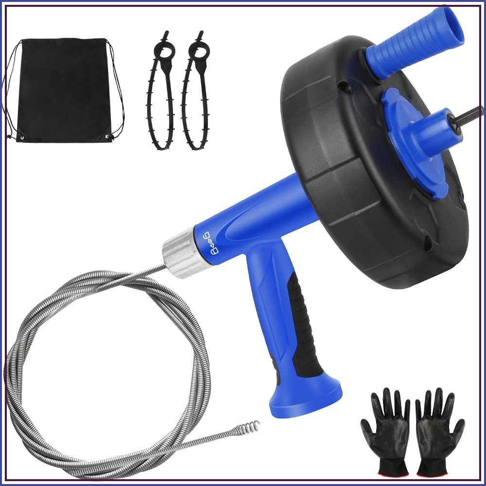 25FT Drain Snake with Drill Ad - مراجعة Drain Snake Flexible وسعره